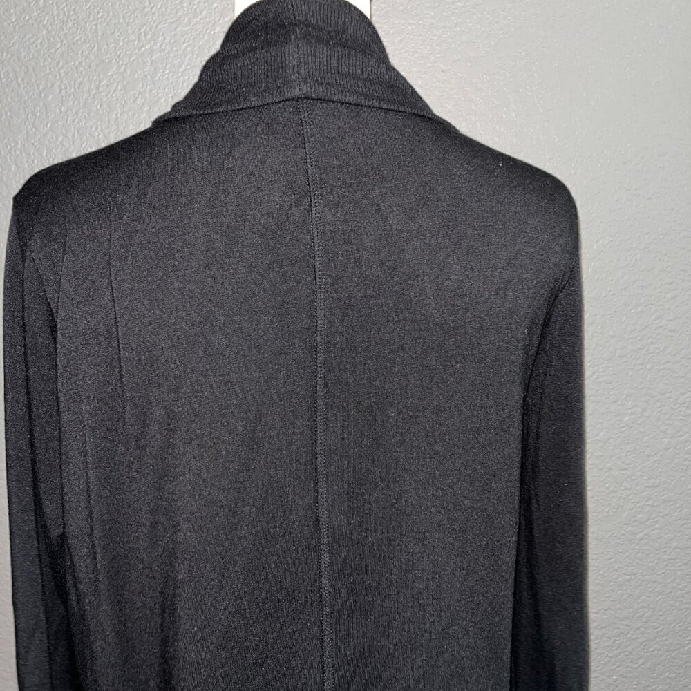 ATHLETA BLACK OPEN FRONT CARDIGAN STRETCHY KNIT COZY LIKE NEW SIZE - SMALL TALL - Picture 7 of 12